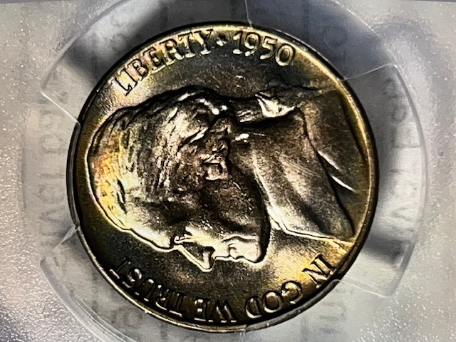 Jefferson-Nickel-Collectors-Unite:-1950-D-MS-67fs-With-Some-Decent-Toning